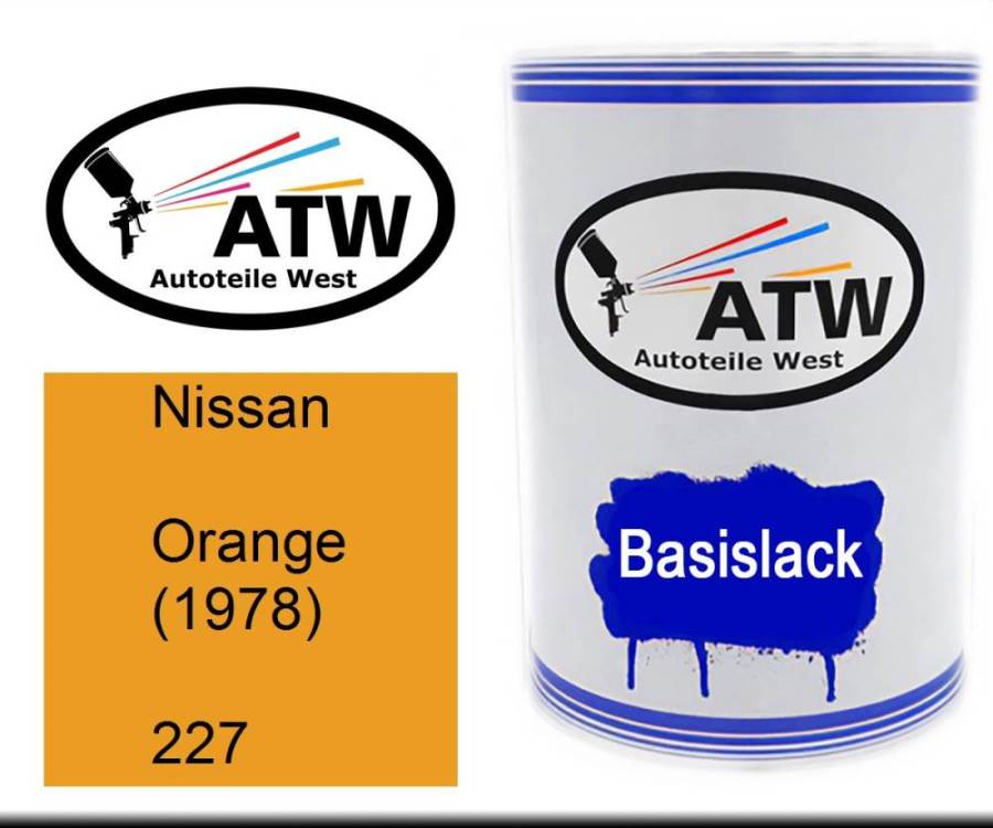 Nissan, Orange (1978), 227: 500ml Lackdose, von ATW Autoteile West.